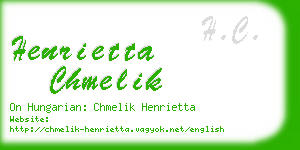 henrietta chmelik business card